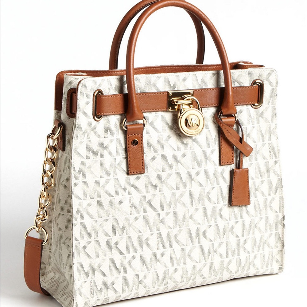 NWT Michael Kors Vanilla Large Hamilton Bag
